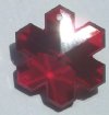 1 30mm Machine Cut Red Snowflake